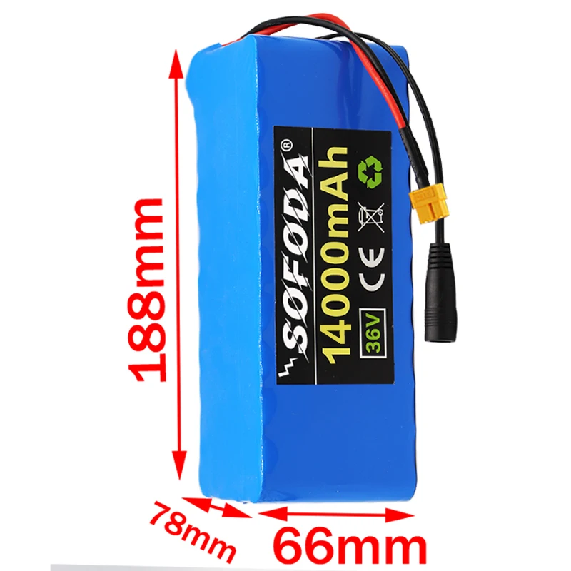 36V 10S4P14Ah аккумулятор 500W батарея высокой мощности 42V 14000mAh Ebike Электрический