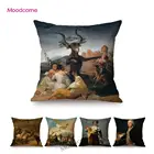 Francisco Goya, испанский художник, романтизм, картина маслом, ведьмы, Sabbath, диван, скамейка, чехол для подушки, антикварная художественная подушка, чехол