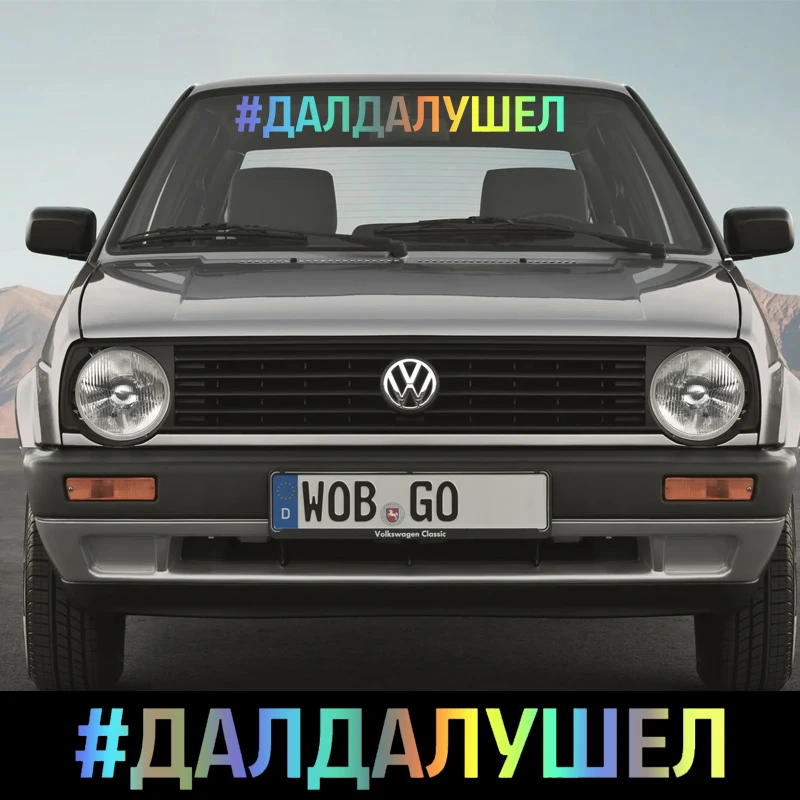 

40522# Die-Cut Vinyl Decal #DALDALUSHEL Car Sticker Waterproof Auto Decors on Car Body Bumper Rear Window