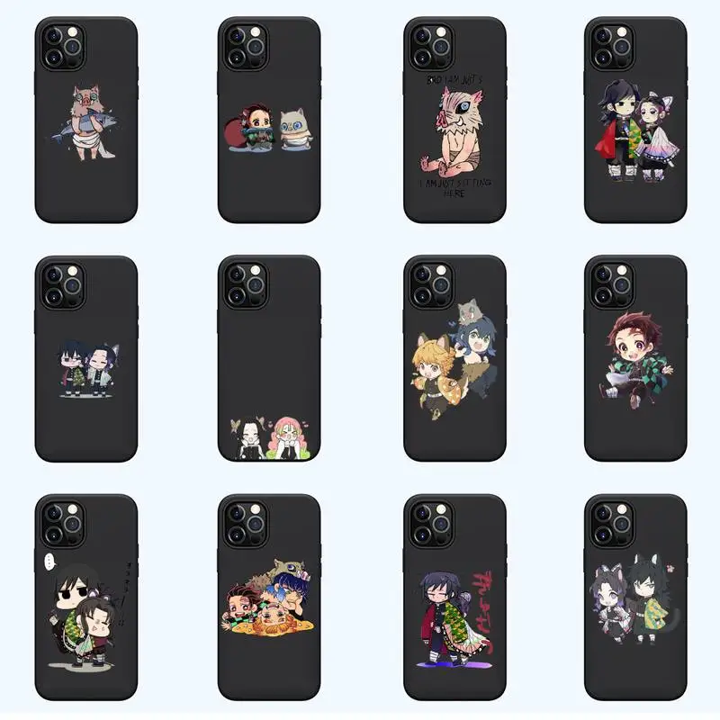 

Demon Slayer Phone Case For iPhone 13 12 11 mini pro XS MAX 8 7 6 6S Plus X SE 2020 XR