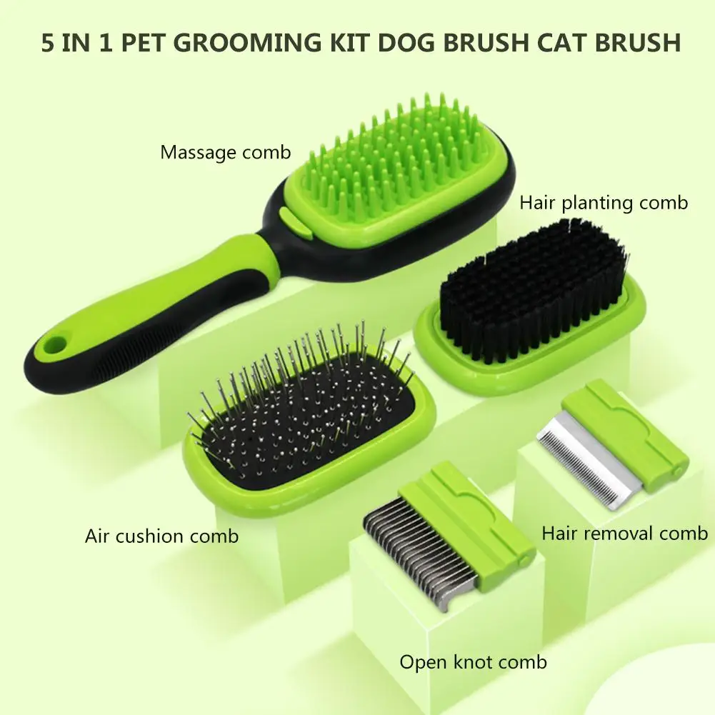 5 в 1 комплект для ухода за шерстью домашних животных собака кисточки Кот щетка