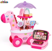 musical light cash register simulation carts girl mini candy cart ice cream shop supermarket children s toys playing home toys