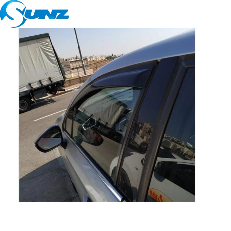 Для CITROEN C4 2013- Черный оконный козырек дефлекторы дождевик для CITROEN C4 2013 оконные дефлекторы SUNZ