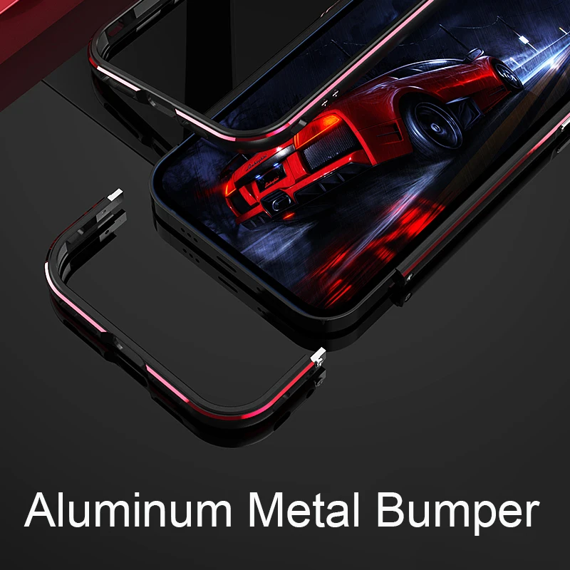shockproof metal bumper phone case for iphone 13 12 pro max 12 mini 11 case aluminium frame camera lens protective cover coque free global shipping