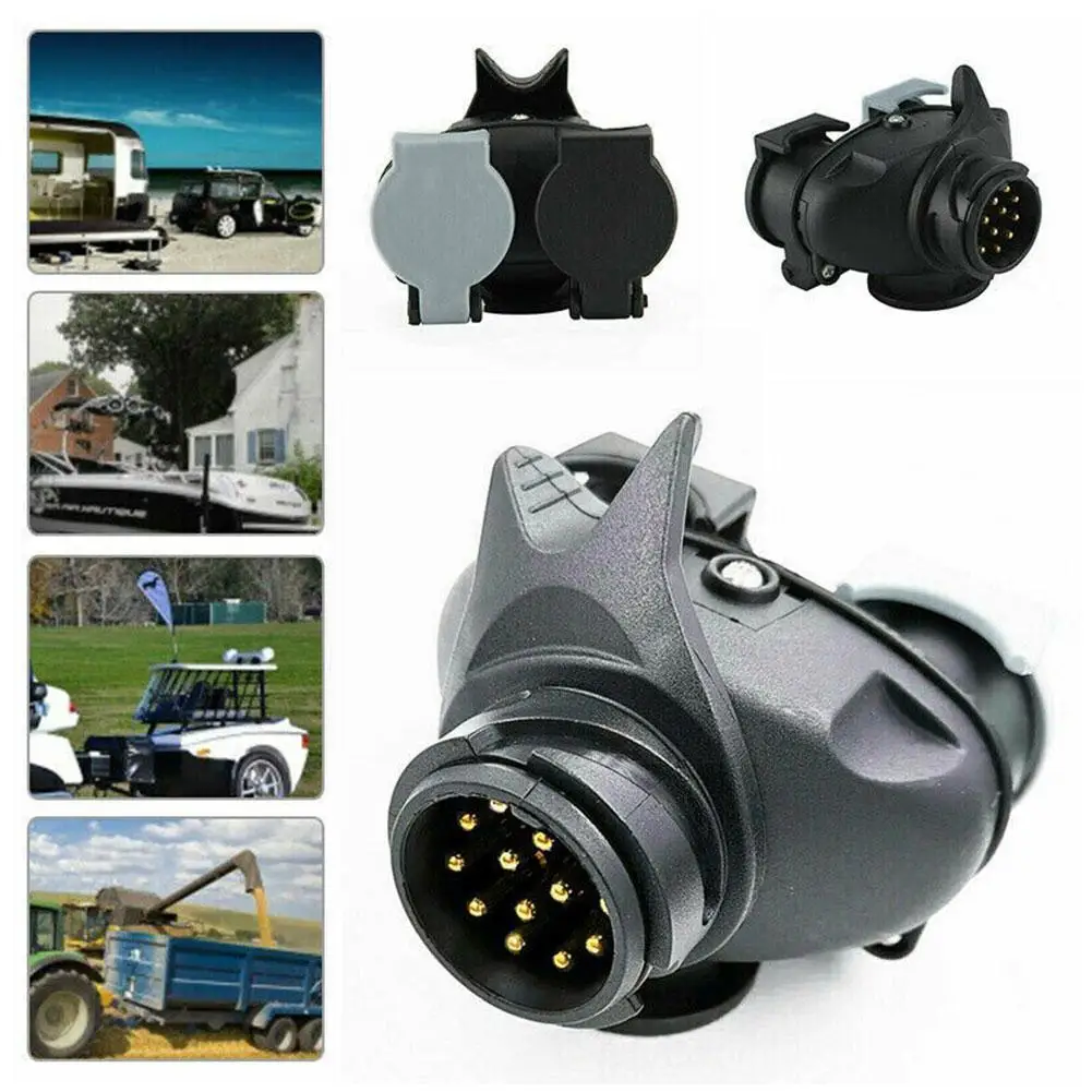 

13 Pin Plug To 12n / 12s 7 Pin Sockets Caravan Towing Connector Adapter Connector Conversion Trailer Socket Trailer Wiring N2b2