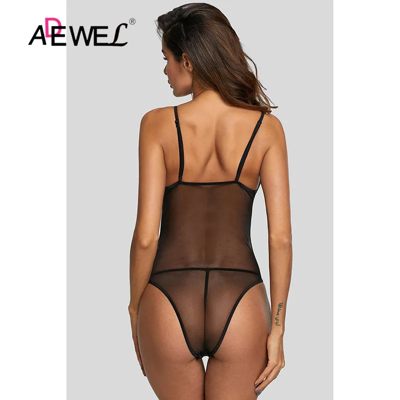 Женский боди с кружевной вставкой ADEWEL черный белый высокой талией без рукавов v