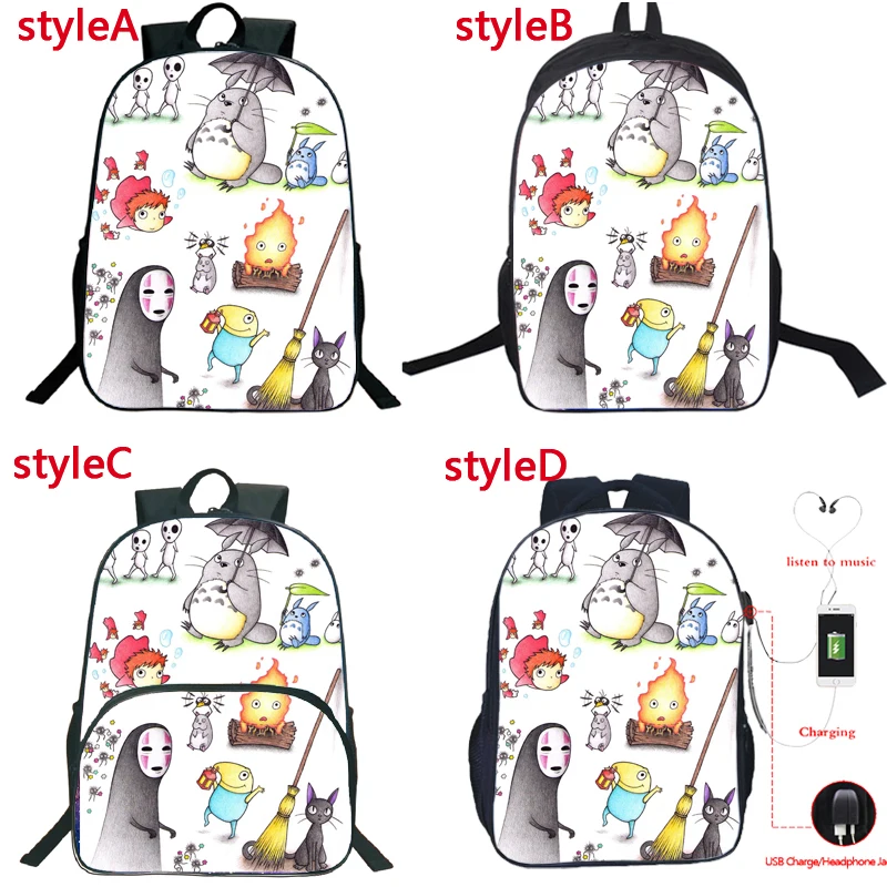 Рюкзак Тоторо для мальчиков и девочек милый школьный ранец учеников сумка без