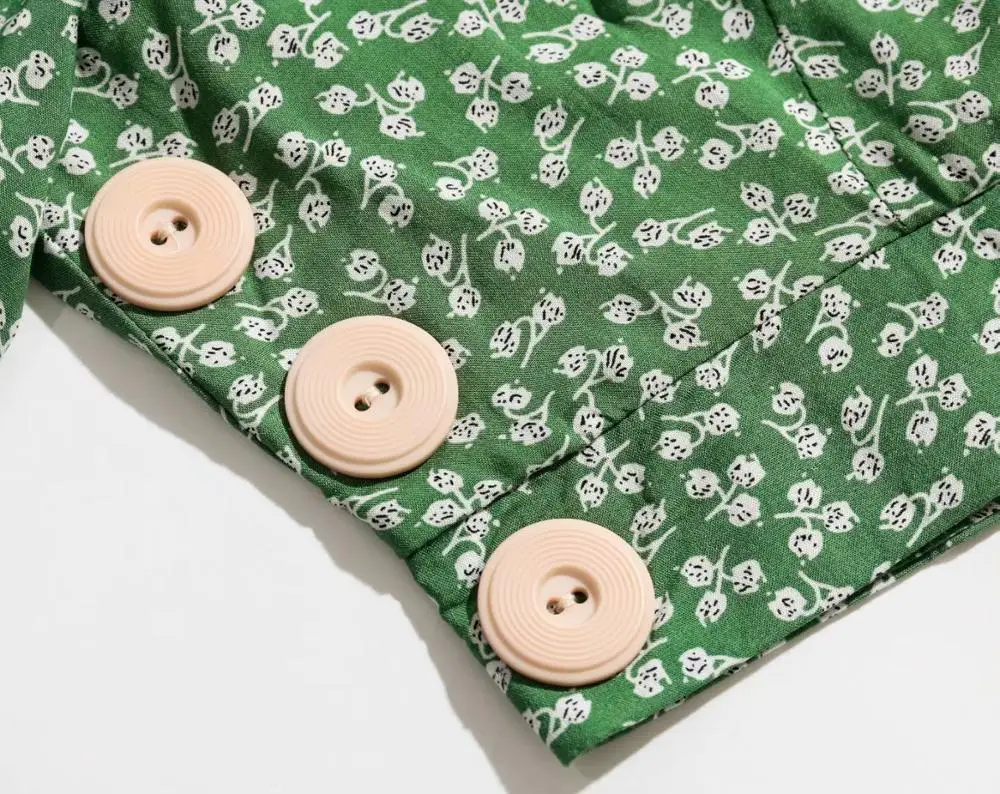 

Green women sets floral print v neck top short sleeve crop top high waist long asymmetrical skirt female suit summer