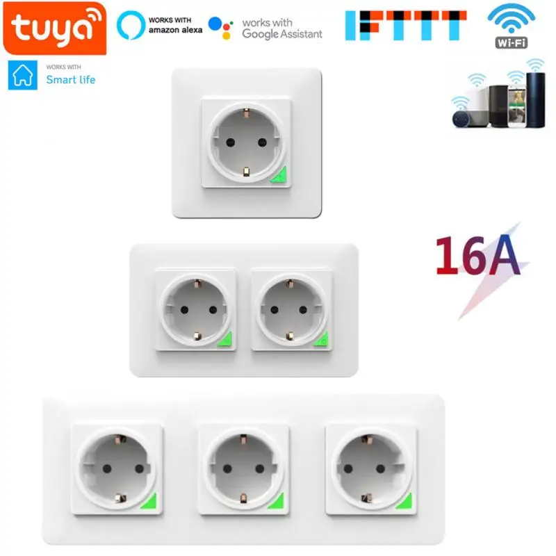 

Розетка настенная с поддержкой Wi-Fi и таймера, 86 х86 мм, 16 А, 220 В