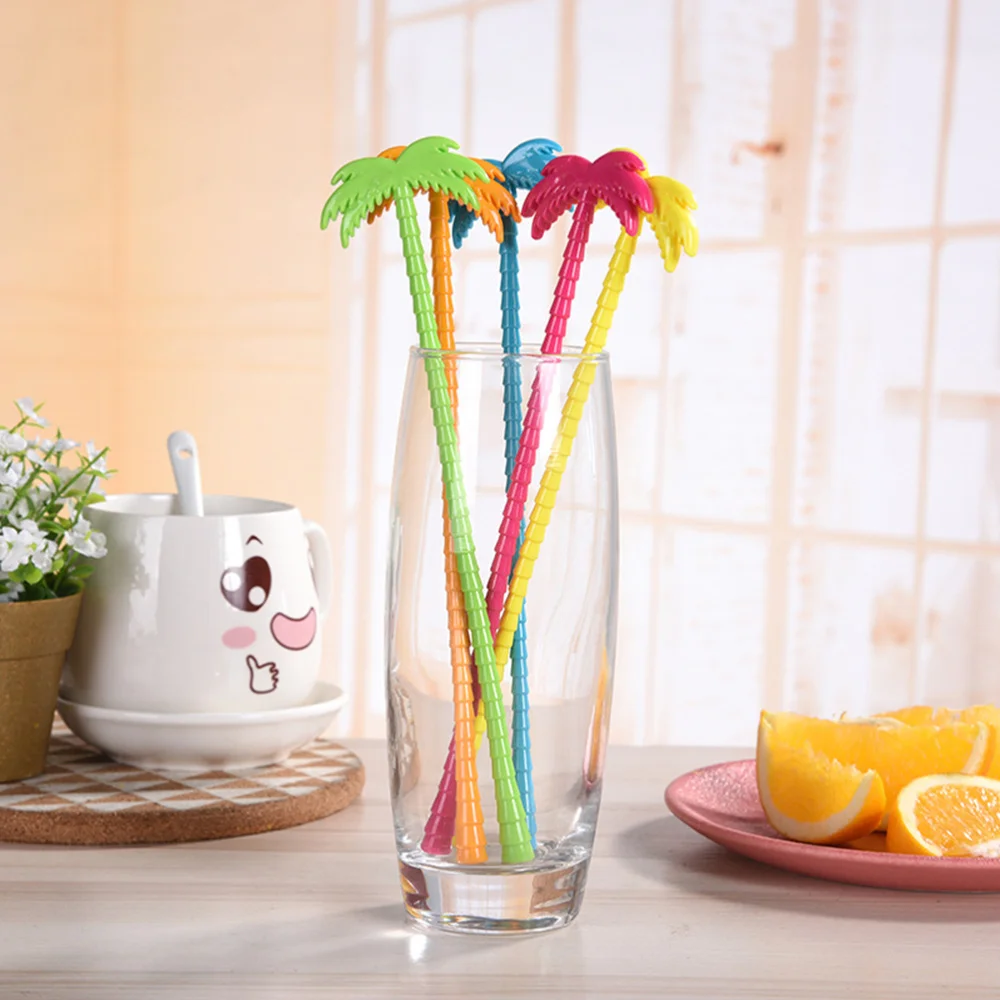 25 штук/упаковка коктейльные палочки для размешивания кокосовой пальмы ложки с