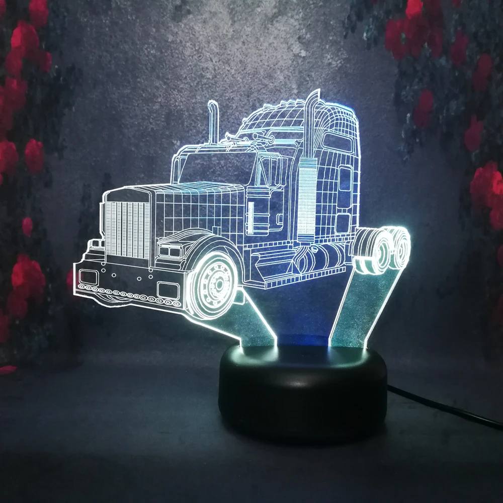 2019 ретро классические машинки 3D двухъядерный цветной ночник градиентная иллюзия