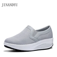 large size shoes women chunky sneakers slip on shoes for women breathable fashion sport shoes womens sneakers mesh plateau shoes