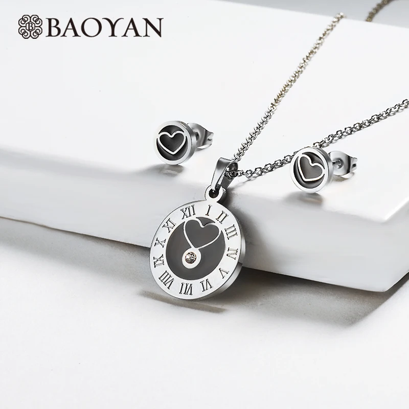 Baoyan винтажный Свадебный комплект ювелирных изделий Вечная любовь для невесты