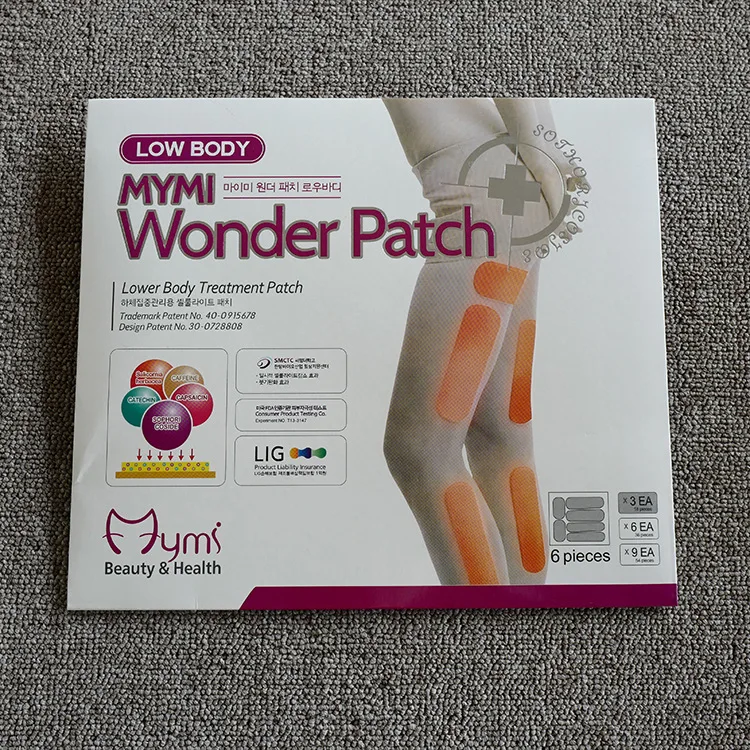 18 шт. Mymi Wonder пластырь для ног рук тонкий похудения сжигания жира Антицеллюлитный