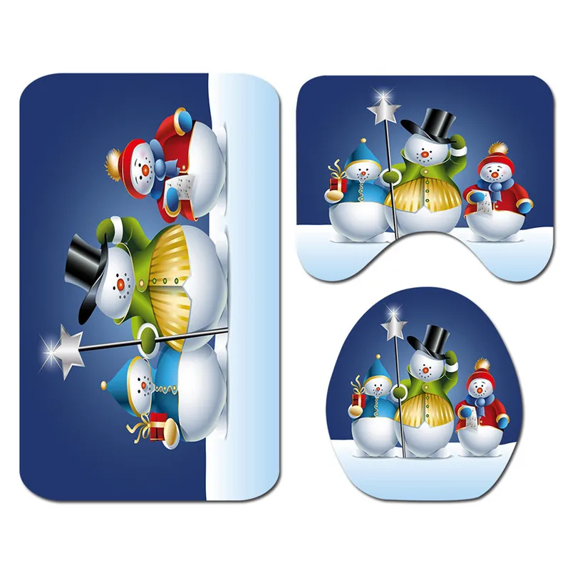 Свадебный Рождественский мультяшный набор из трех предметов с 3D принтом для