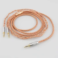 audiocrast 3 5mm pin plug connector audio headphone cable high quality 16 cores 99 pure 7n occ copper wire cord earphone cable