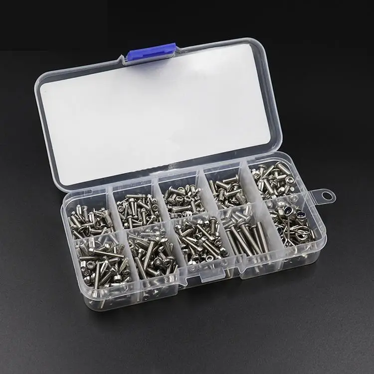 Rc Tool Stainless Steel Hex Screw Nut Set Screw Box For 1/10 Rc Crawler Car Defender Trx4 Bronco Tactical Unit
