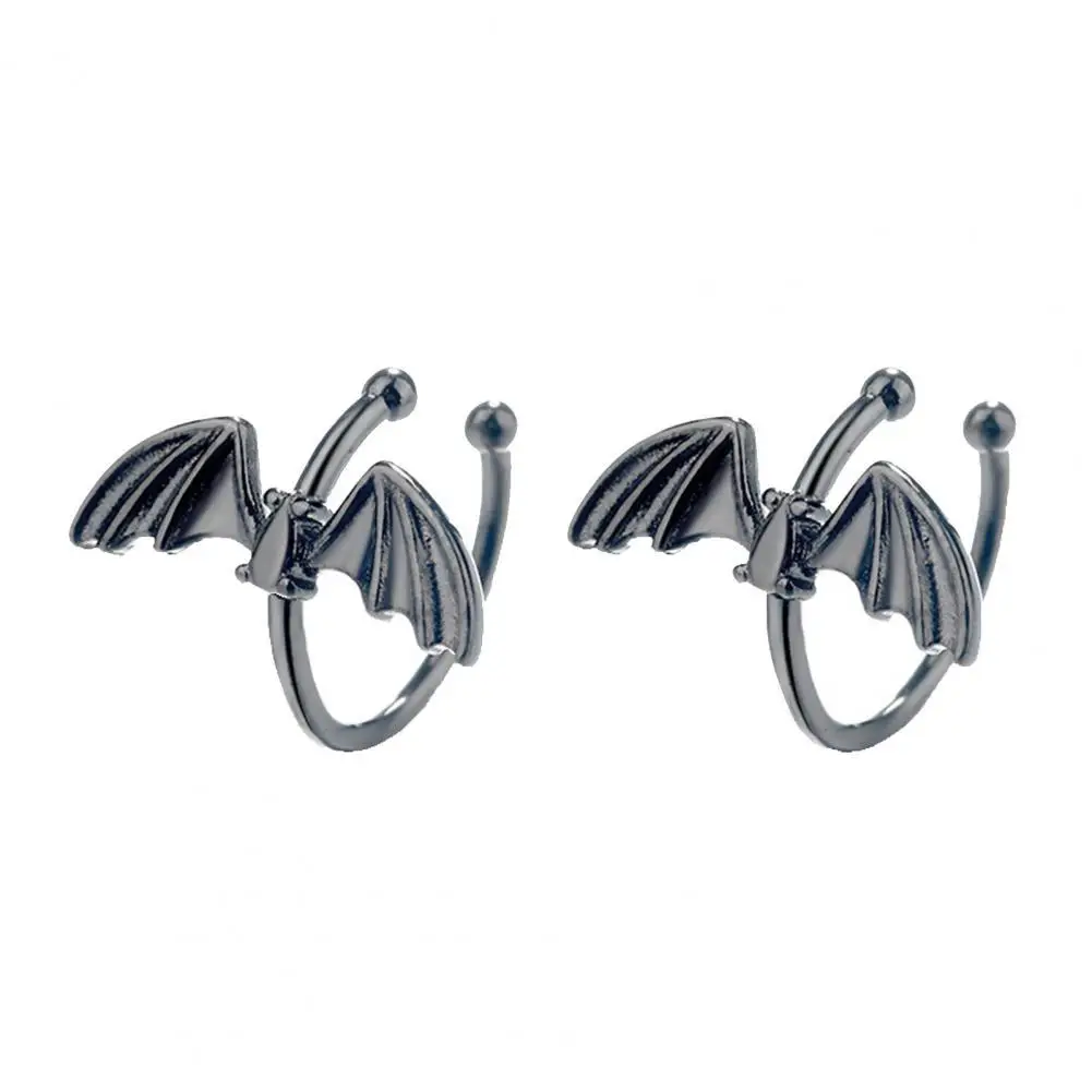 

Fashion Women Clip on Earrings Bat Style No Piercing Ear Cuff Jewelry Gifts