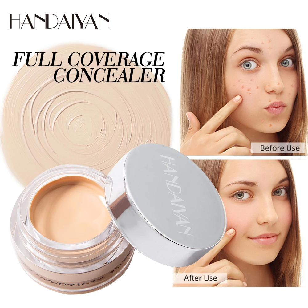 

Concealer Foundation Cream Waterproof Long Lasting Dark Circles Acne Marks Cover Spots Moisturize Face Contour Makeup