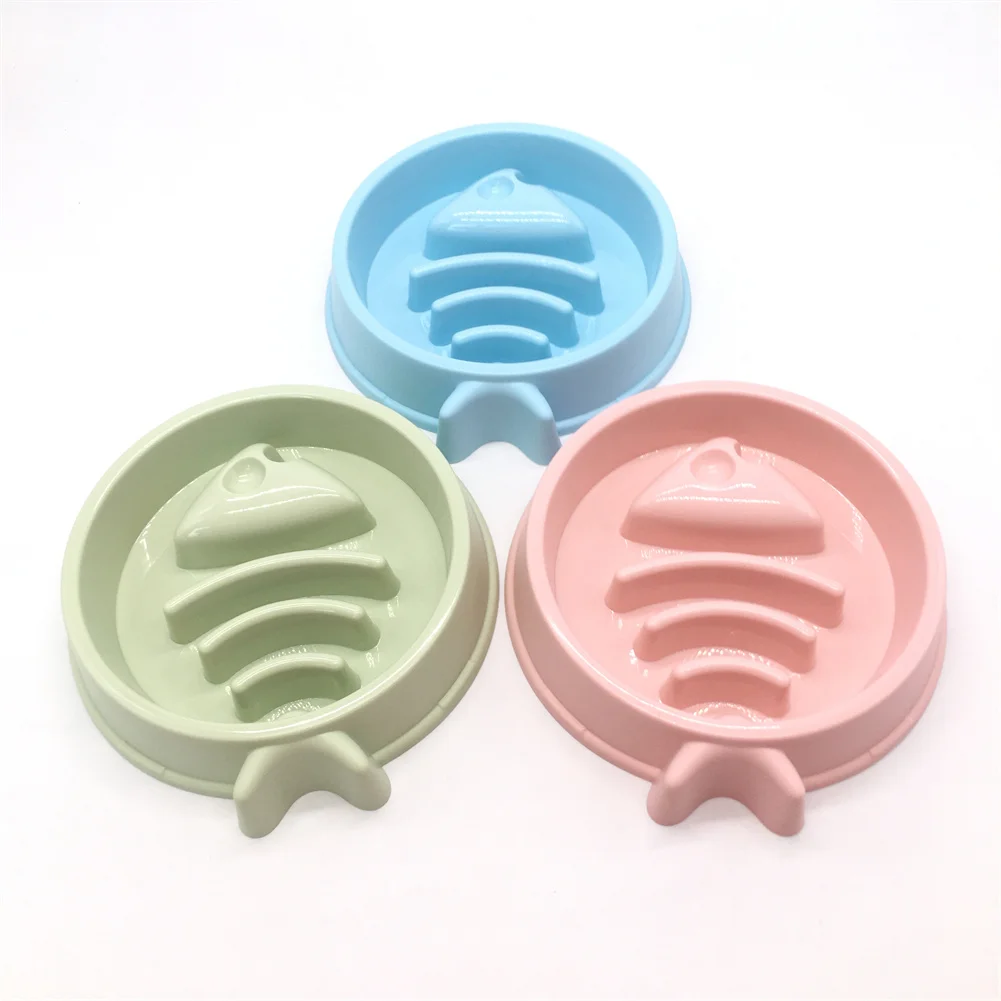 

Pet Bowl Fish Bone Slow Food Bowl Anti-choking Medium And Large Dog Plastic Bowl Non-slip Anti-overturning Slow Food Bowl