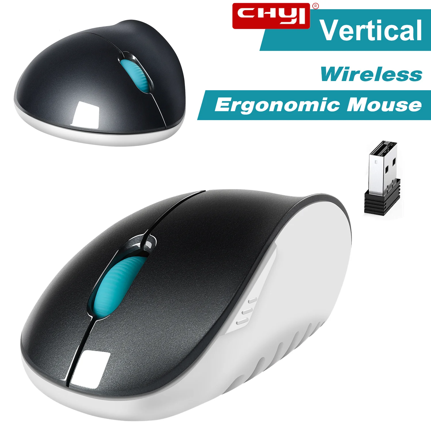 Вертикальная мышь CHYI беспроводная эргономичная компьютерная игровая 2 4 ГГц для
