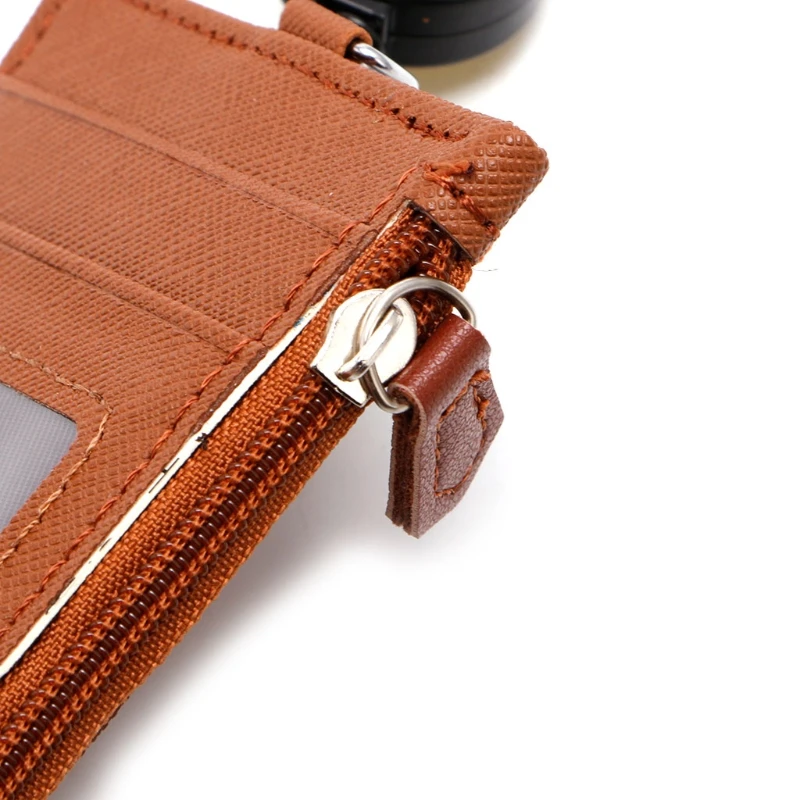 

50LD Business Credit ID Badge Card Holder Coin Purse Retractable Reel Keychain Gift