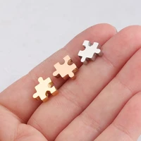 mirror polished stainless steel puzzle bead charms diy jewelry metal 1 8mm small hole bead 1010mm wholesale 20piecelot