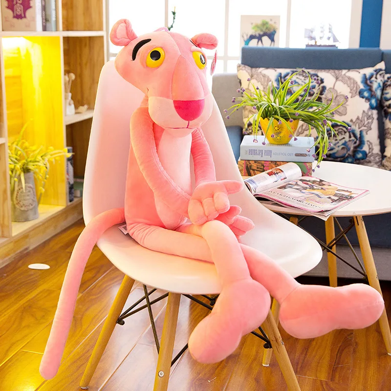 

New Wholesale Pink Panther Plush Toy Korean-Style GIRL'S Heart Pink Panther Dolls to Sleep with Pillow for Girlfriend Gifts 2021