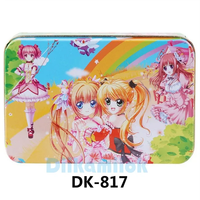 DK-817 Распродажа, 100 шт., мультяшная железная коробка, деревянные головоломки, игрушки для детей, раннее образование, развивающие интеллектуальные головоломки для детей - Цвет: DK-817