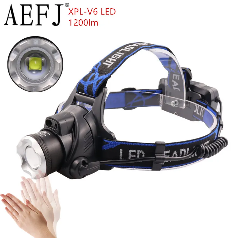 AEFJ 1200LM светодиодный XPL-V6/L2/T6 10 Вт ИК Сенсор головной светильник индукции