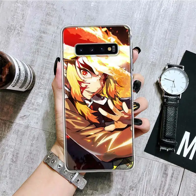 Demon Slayer Rengoku Kyoujurou Phone Case For Samsung Galaxy S20 FE S10 Plus S21 S22 Ultra S10E S9 S8 S7 Edge J4 + Fundas Cover | Мобильные