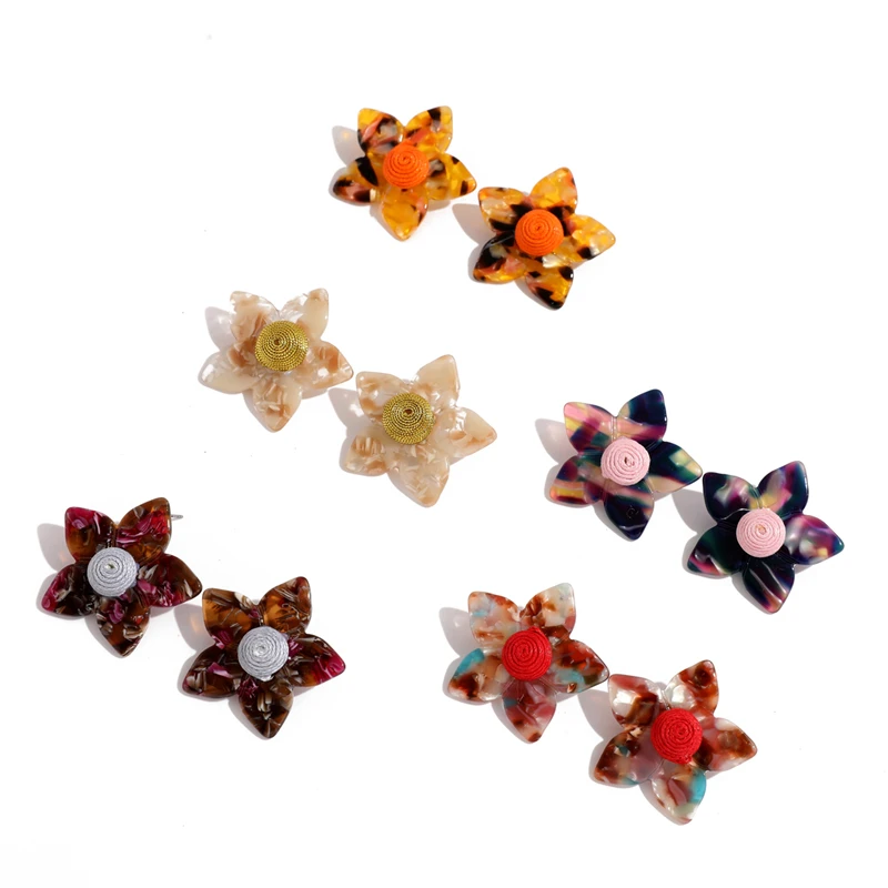 

Flower Drop Tassel Fringe Earrings For Women Earings Fashion Jewelry Long Earring Geometric Statement Bohemian Beads Earrings