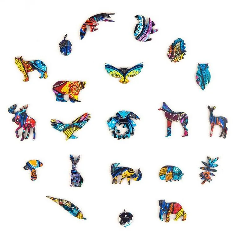 

Butterfly Wooden Puzzle Animal Shaped The Best Christmas Wooden Children For Adults New Year Gift Wooden Puzzles DIY Jigsaw N8G4