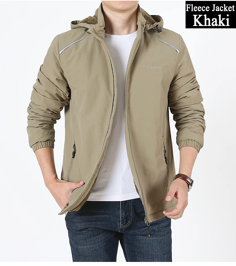 Fleece Khaki Новая мужская куртка в стиле милитари из мягкой кожи акулы V5, водонепроницаемая ветровка, светоотражающая куртка-бомбер, верхняя одежда, флисовые пальто - Цвет: Fleece Khaki