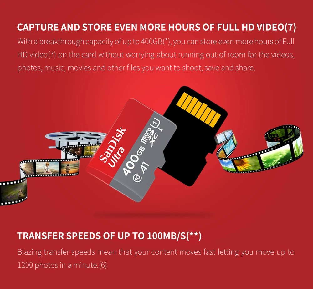 Карта памяти SanDisk Ultra SDXC UHS-I micro SD класс 10 120 м/с A1 256 ГБ 16 32 64 128 512 TF-карта | Компьютеры