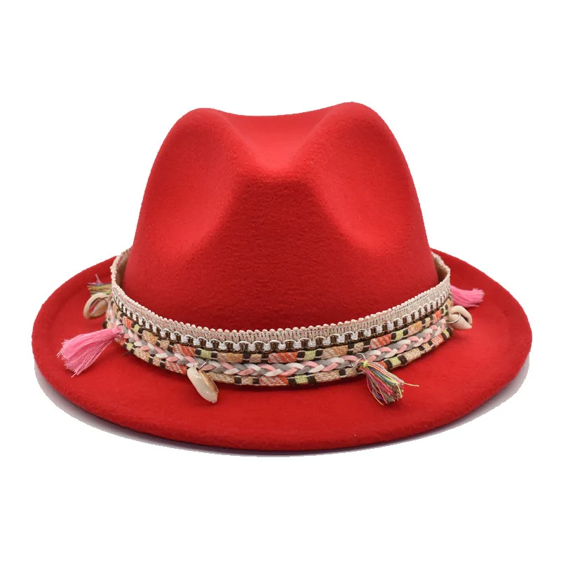 

ZLD New autumn winter solid color men women Fedoras hat fashion British male jazz hats Felt cap With Wide Brim Gentleman caps
