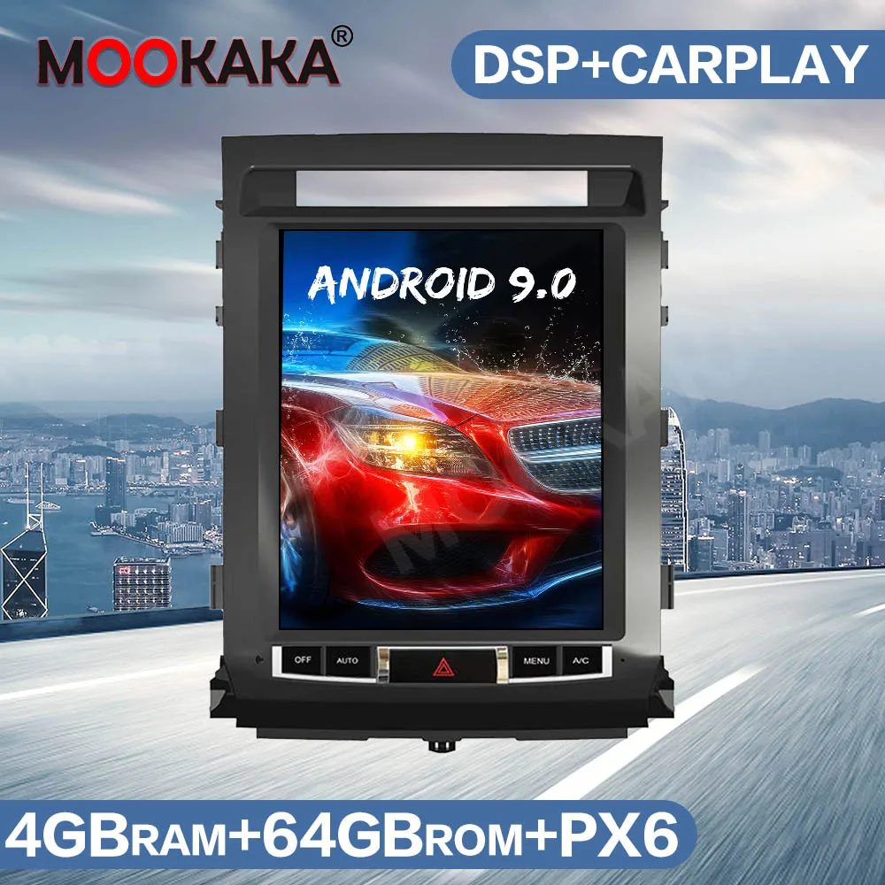 

Android 9 64GB Tesla Style Car GPS Navigation Radio For Toyota Land Cruiser LC200 2008-2015 Auto Stereo Player Head Unit Carplay