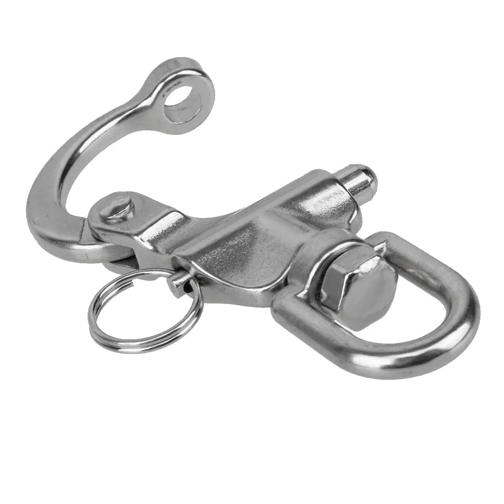 

MagiDeal 2-3/4' Eye Snap Shackle with Small Swivel Bail Stainless Steel Hardwear for Marine Boat Sailboat Sailing Yacht Caravan