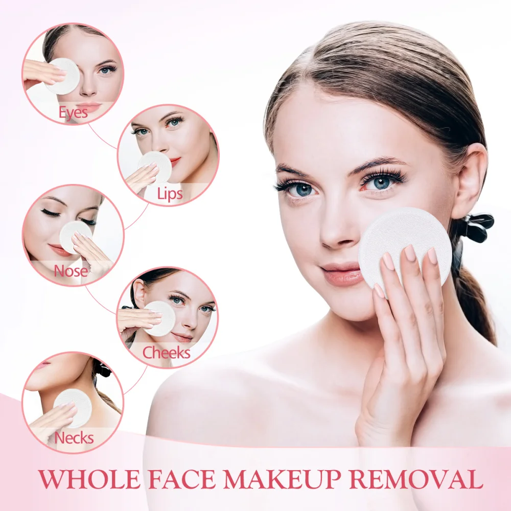 

ETEREAUTY 16PCS Makeup Removal Facial Cotton Cosmetics Remover Pads with Silicone Cleaning Brush Storage Bag )