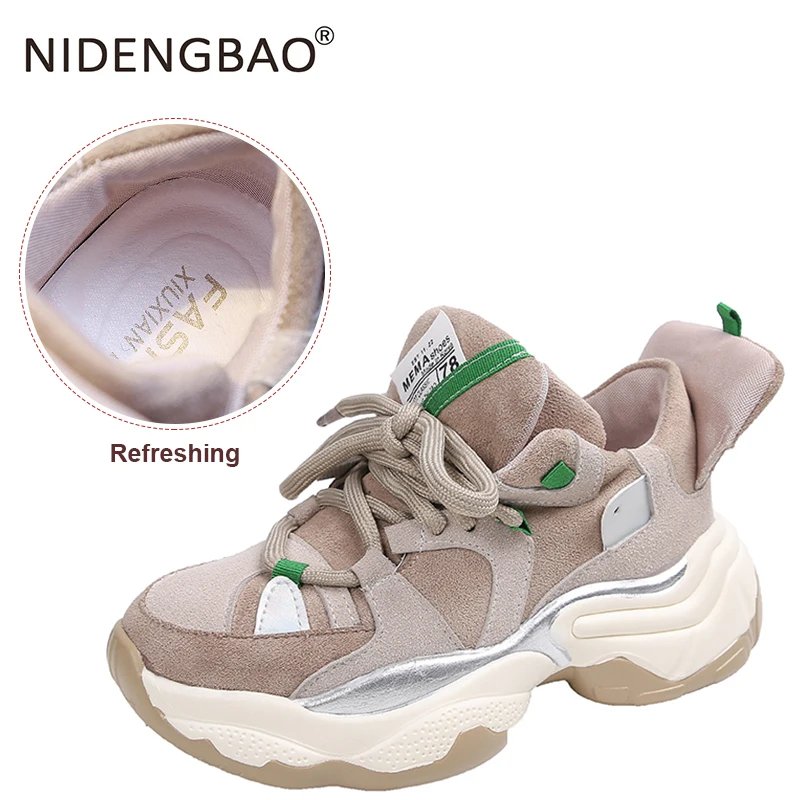 Женская спортивная обувь осенние кроссовки для женщин на платформе модная