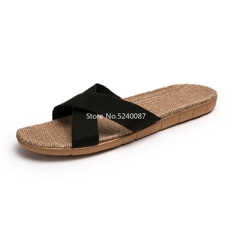 Шлепанцы мужские льняные в китайском стиле домашние тапочки кимоно восточные