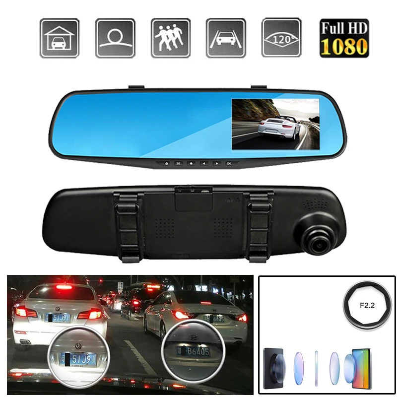 Автомобильный видеорегистратор 3 5 дюйма камера ночного видения Full HD 1080P с