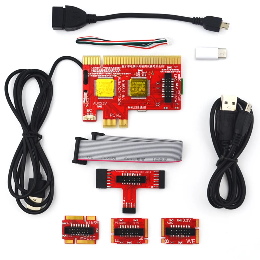 KQCPET6 V8(A)(B) 2 в 1 для ноутбука и настольного ПК Универсальный диагностический тест отладочная Поддержка карты King Post для PCI PCI-E miniPCI-E LPC