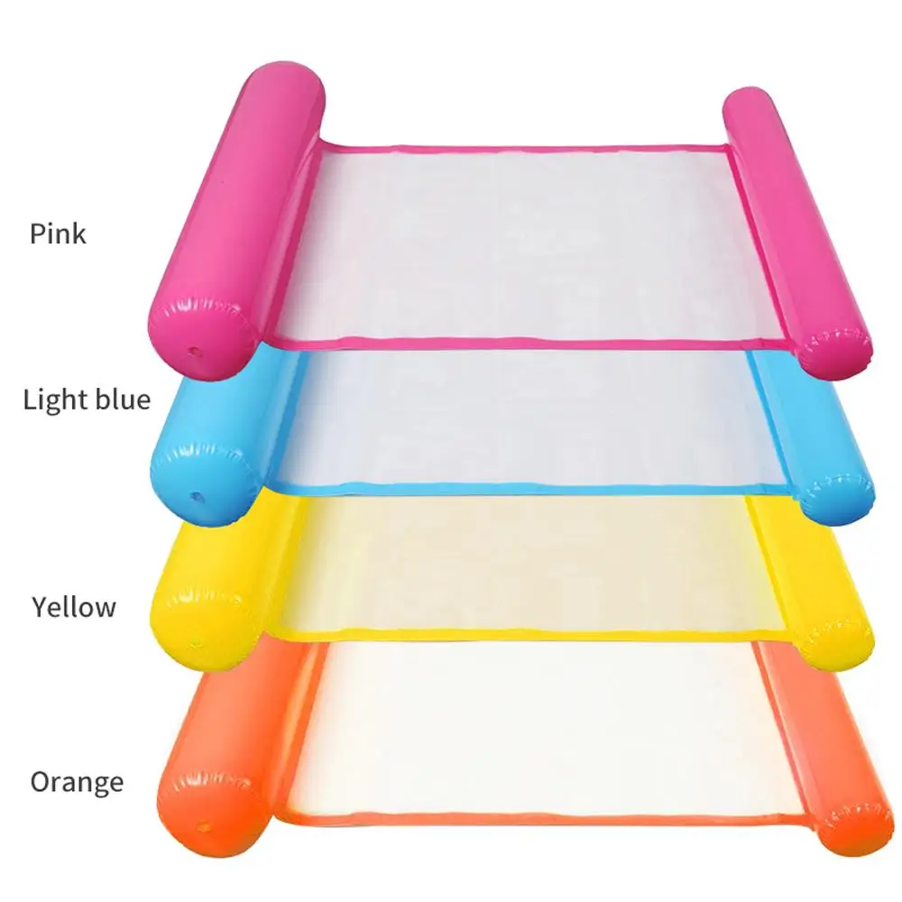 

0.25MM Plastic 5 Color Floating Row Water Floating Bed Inflatable Deck Chair 2020 Lounge Swimming Portable Eco-Friendly PVC