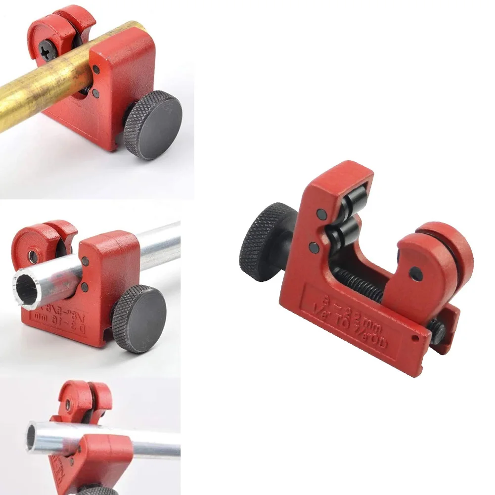 

Zinc Alloy Pipe Cutter Cutting Tool Mini Adjustable for Cutting Copper Brass PVC Aluminum Red