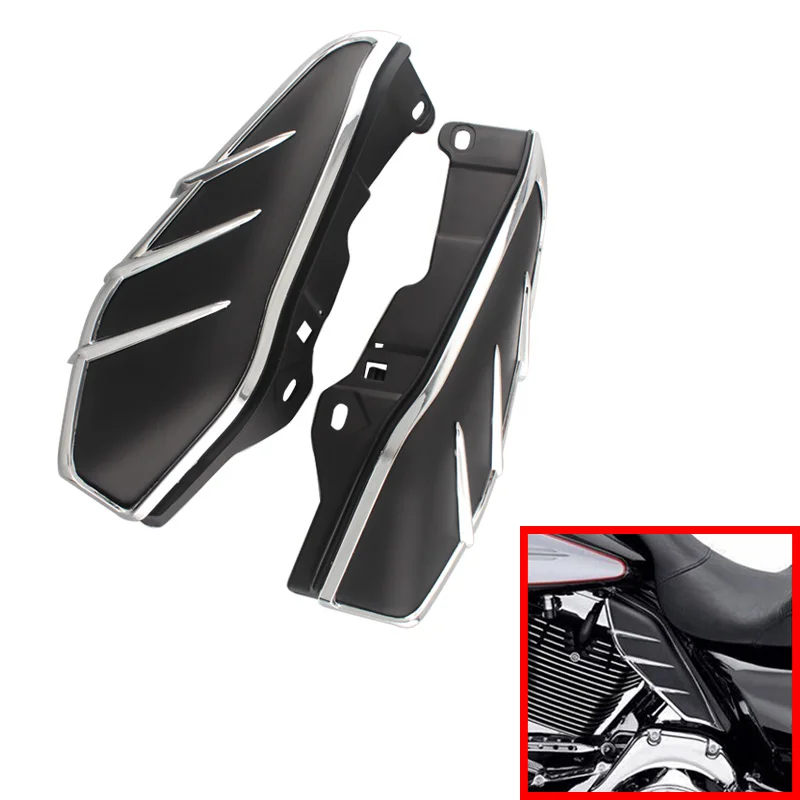 

Motorcycle ABS Plastic Heat Shield Mid-Frame Air Deflector Trim For Harley Davidson Electra Street Glide FLHTCU FLHTCUL 2009-up