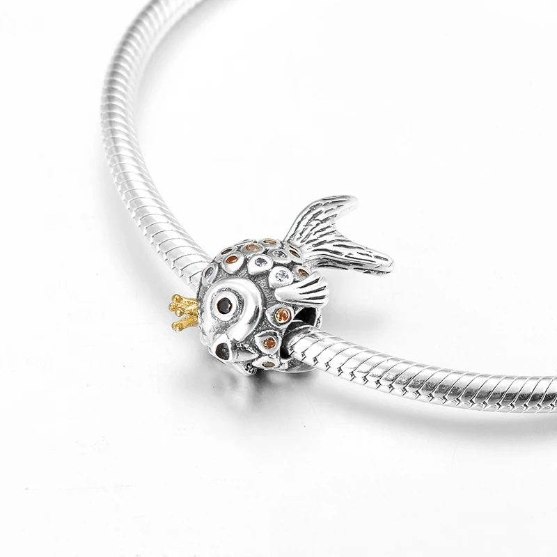 Бусины из серебра 925 пробы в виде живой рыбы для браслета | Украшения и аксессуары