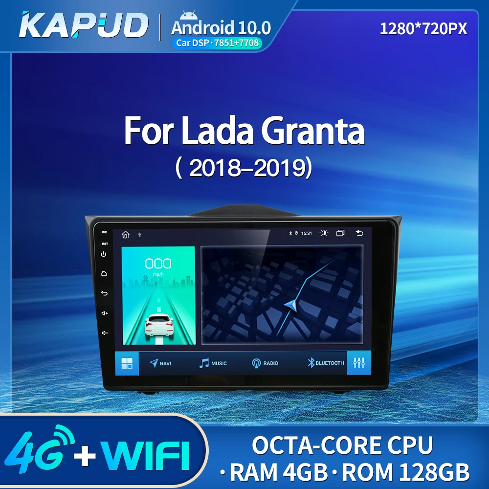 

Автомобильный мультимедийный видеопроигрыватель Kapud, стерео-система на Android 10,0, с экраном 9 дюймов, с GPS, Wi-Fi, DSP, радио, BT, для Lada Granta, 2018-2019
