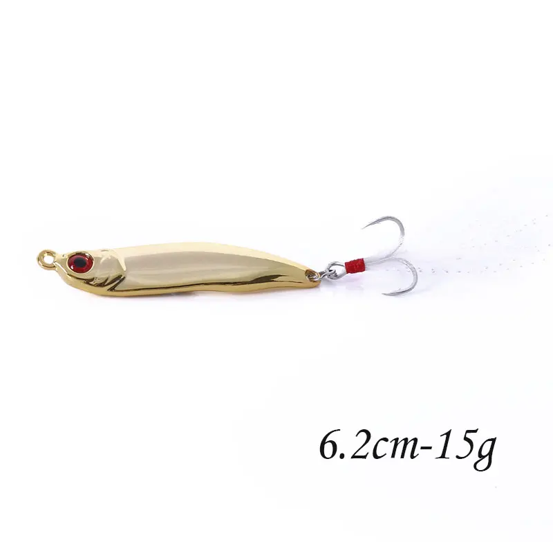 SP255-4 1pcs Metal Spinner Spoon Fishing Lure Hard Baits Gold /Silver Sequins Noise Paillette Treble Hook Tackle 10/10.5/14/16.5/20g - Цвет: SP255-4