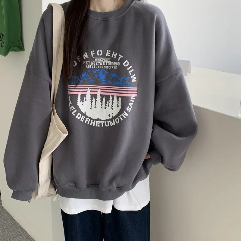 

Красный свитер, женская зимняя одежда, плюшевая утепленная Новинка 2021, свободная одежда бойфренда оверсайз